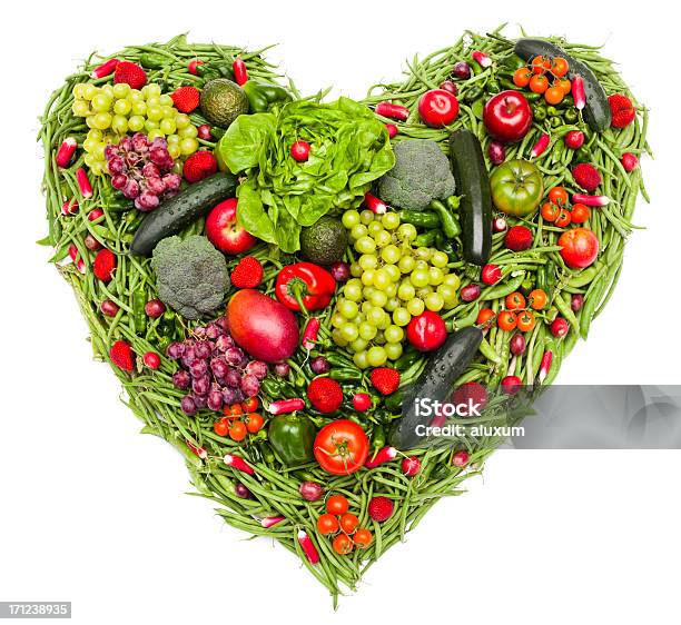 나는 채소 및 과일 하트 모양에 대한 스톡 사진 및 기타 이미지 - 하트 모양, 채소, 과일