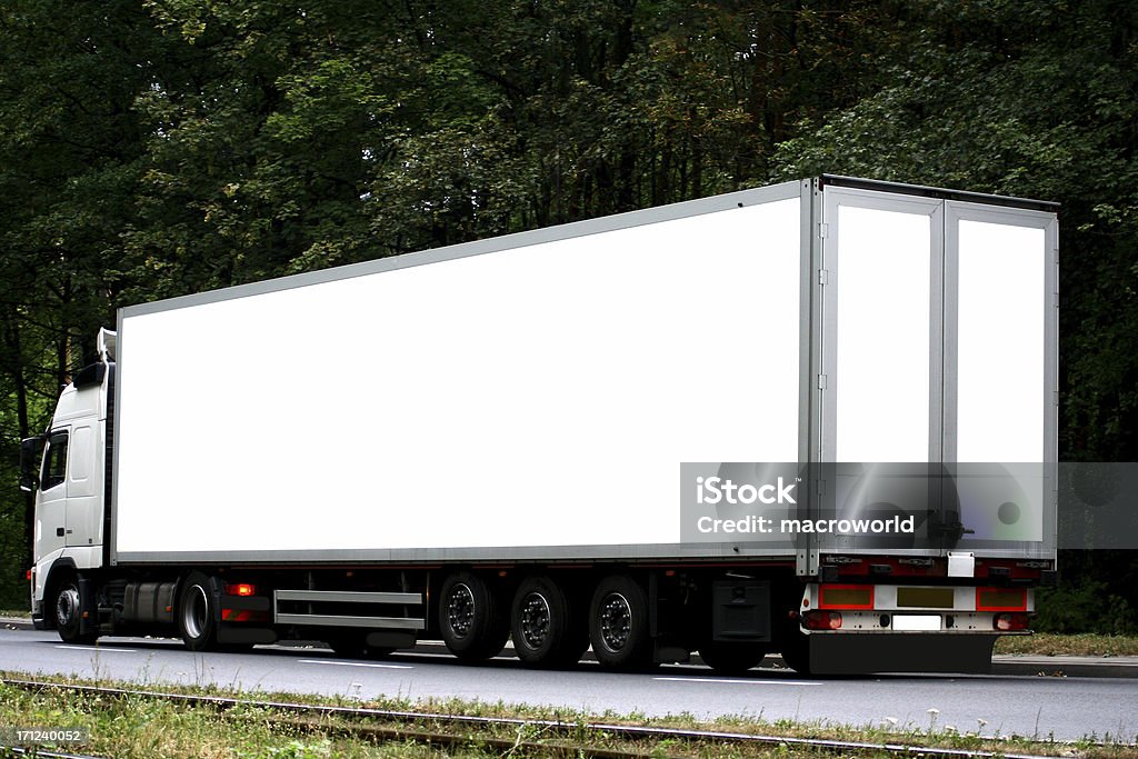 truck: Weiße Plakat - Lizenzfrei 18-19 Jahre Stock-Foto