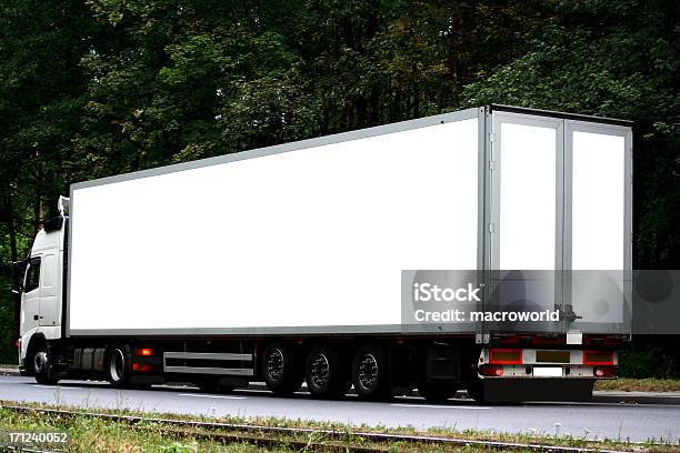 Truck Weiße Plakat Stockfoto und mehr Bilder von 18-19 Jahre - 18-19 Jahre, Asphalt, Behälter