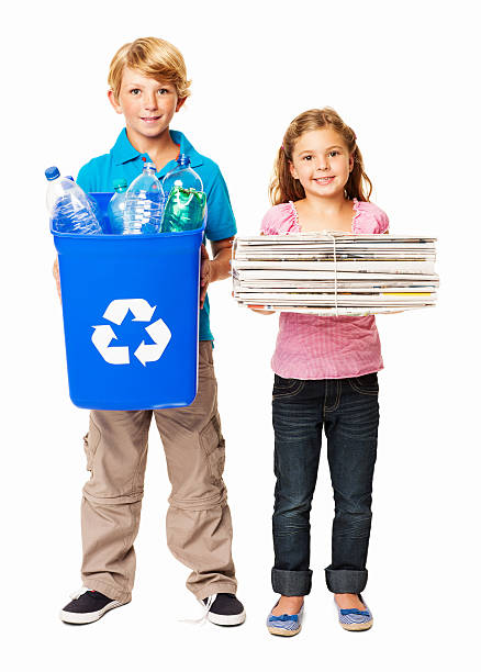 istock Little Kids Recycling - Isolated 171240252