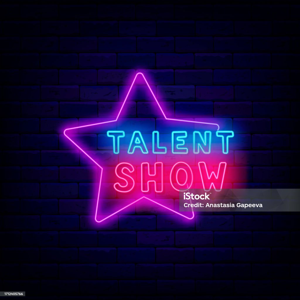 Talent Show Frame Talent Show Neon Signboard Star Shape Frame Celebrity Competition ...