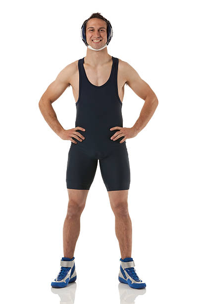 istock Happy male wrestler standing with his arms akimo 171240730