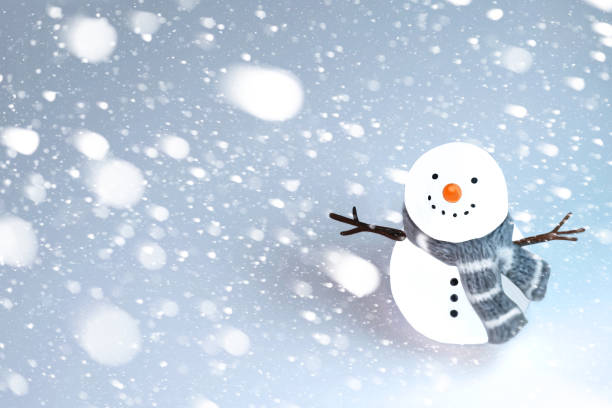 istock Winter holiday card with snowman 1712407932