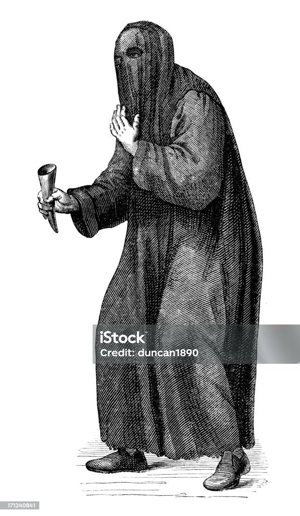 Mendigo no século 16 Veneza - Royalty-free Antigo Ilustração de stock