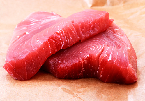 fresh yellow tuna steak