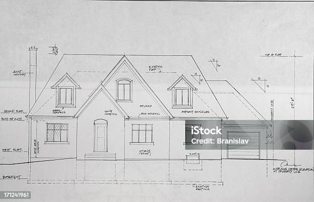 Dessins Architecturaux 2 Niveaux Vecteurs libres de droits et plus d'images vectorielles de Maison - Maison, Plan d'architecte, Vue en plongée