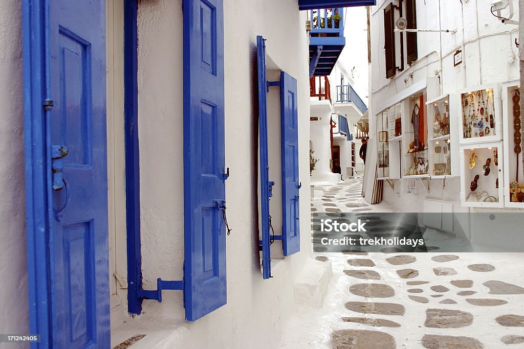 Backstreets de Mykonos - Royalty-free Mykonos Foto de stock