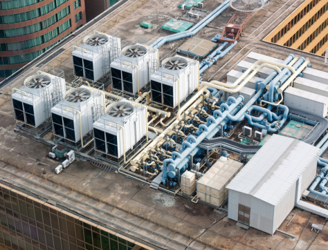 Rooftop Air System, Skyscraper, Hong Kong (XXXL)