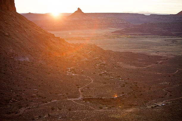 Sunset over six shooter peak in Utah