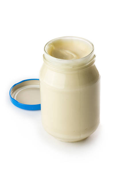 istock An open Jar of mayonnaise on a white background 171245652