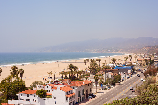 Santa Monica houses and  PCH highway