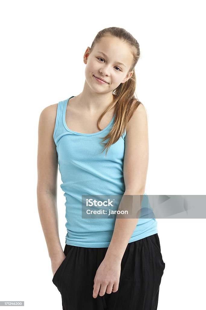 Felice ragazza adolescente - Foto stock royalty-free di Bambine femmine