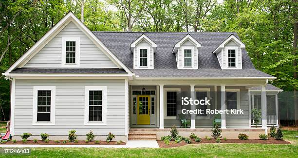 Exterior Of New Suburban House Stock Photo - Download Image Now - House, Rooftop, Outdoors