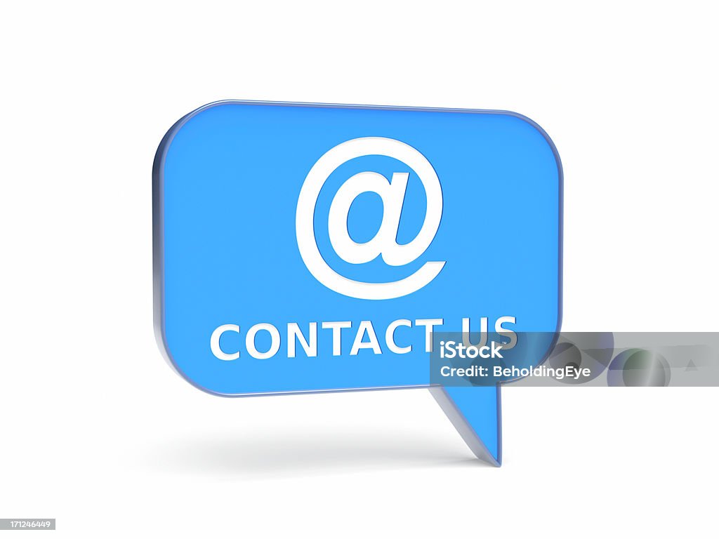 Entre em contato conosco por e-mail, XL - Foto de stock de Azul royalty-free