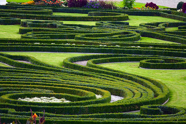Beautiful palace park in Rundale, Latvia