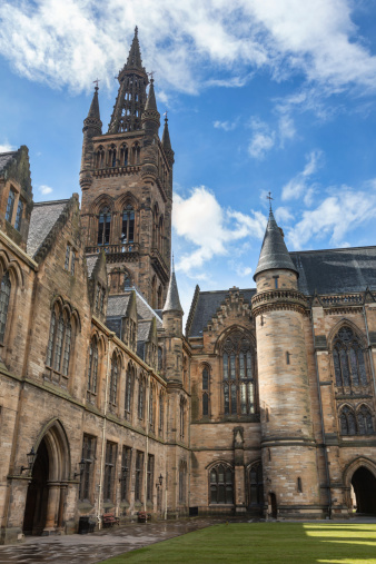 Glasgow University's bell tower - a Glasgow landmark built in the 1870s in the Gothic revival style.  Designed by Sir George Gilbert Scott.