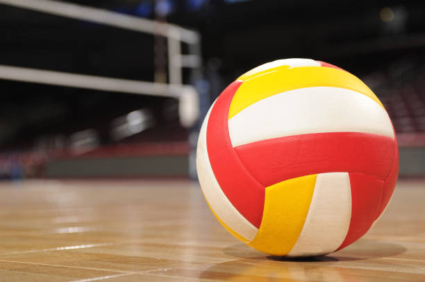 Volleyball in an empty gym