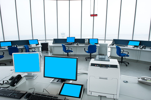 Inside the Airport Control Tower