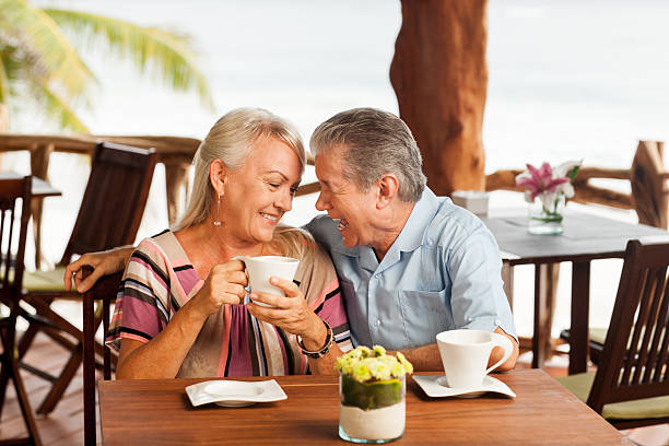 istock Romantic senior couple in a restaurant 171246931