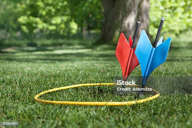 One Each On Target Stock Photo - Download Image Now - Yard - Grounds, Lawn, Dart