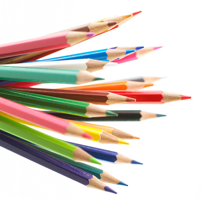 Color pencils isolated on white 