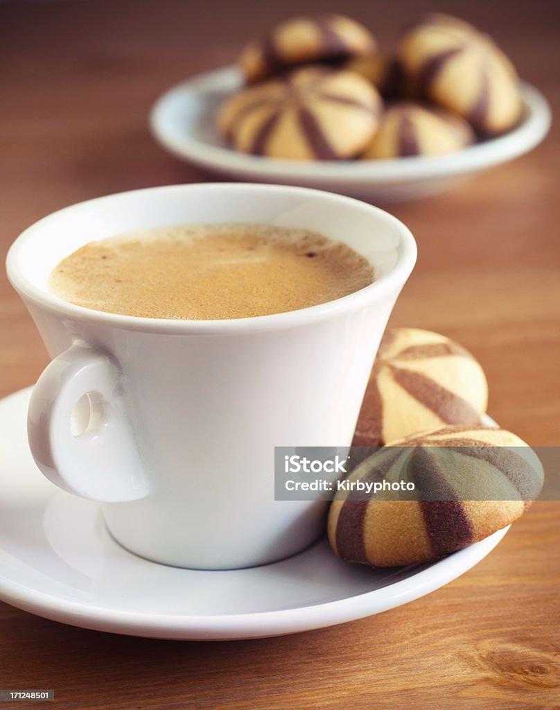Café com os'cookies' - Royalty-free Bebida com espuma Foto de stock
