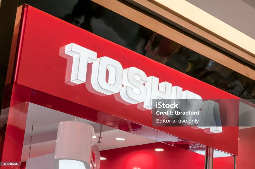 Toshiba Computer Shop "Bangkok, Thailand - May 11, 2012: Photograph of a Toshiba shop in Bangkok, Thailand. Toshiba is a Japanese multinational technology company" Toshiba Stock Photo