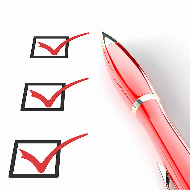 контрольный список - checkbox questionnaire checklist yes стоковые фото и изображения