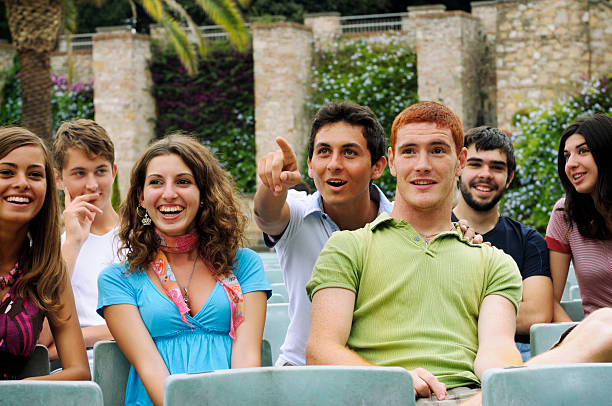 Teenagers at Theater outdoors