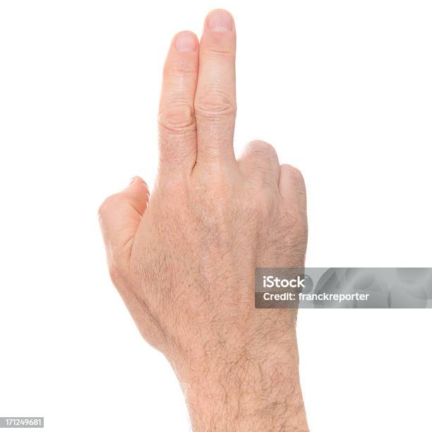 Mano Humana Con Un Dedo Apuntando Foto de stock y más banco de imágenes de Número 1 - Número 1, Gesto de mano, Signo con el dedo de ‘Número uno’