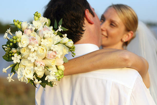 istock Bride and Groom Close Up at Sunset 171249933