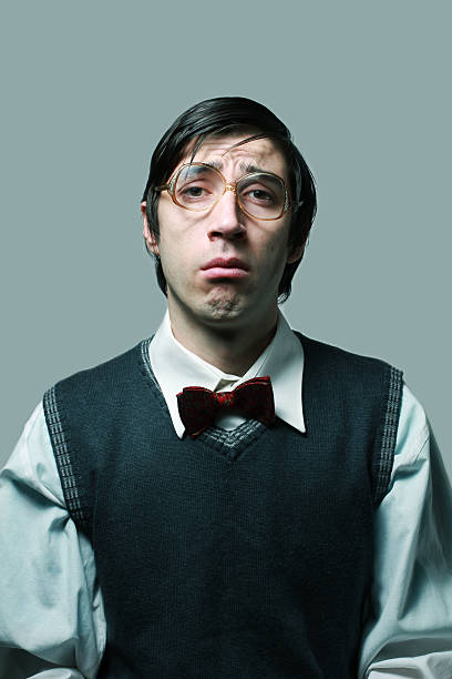 istock Nerdy man with glasses and bow tie 171249996