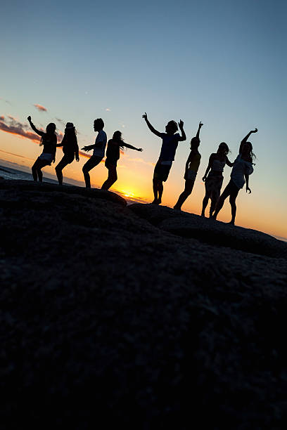 istock Young Party People Dancing On A Rock 171250128