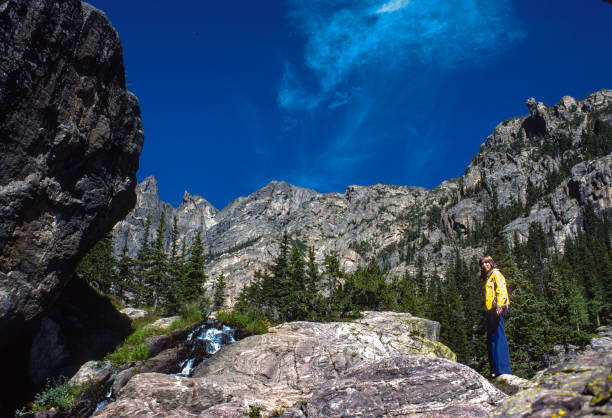 istock Rocky Mountain NP - Pausing by Tumbling Stream Near Emerald Lake - 1977 1712502785