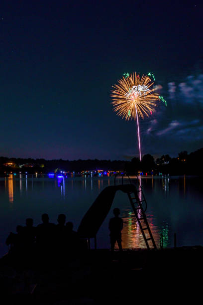 istock Fireworks over Doe Valley Lake 1712502787