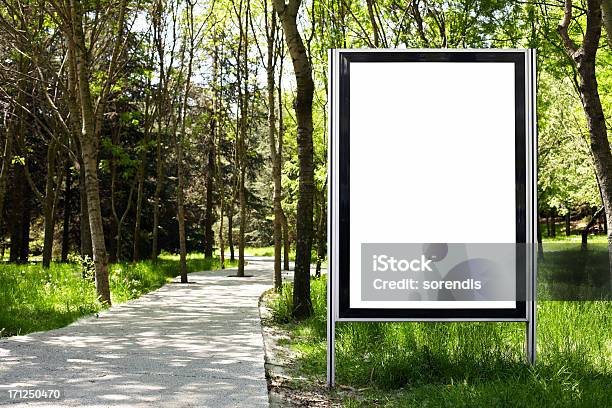 Eine Leere Weiße Billboard In Der Mitte Eines Forest Stockfoto und mehr Bilder von Natur