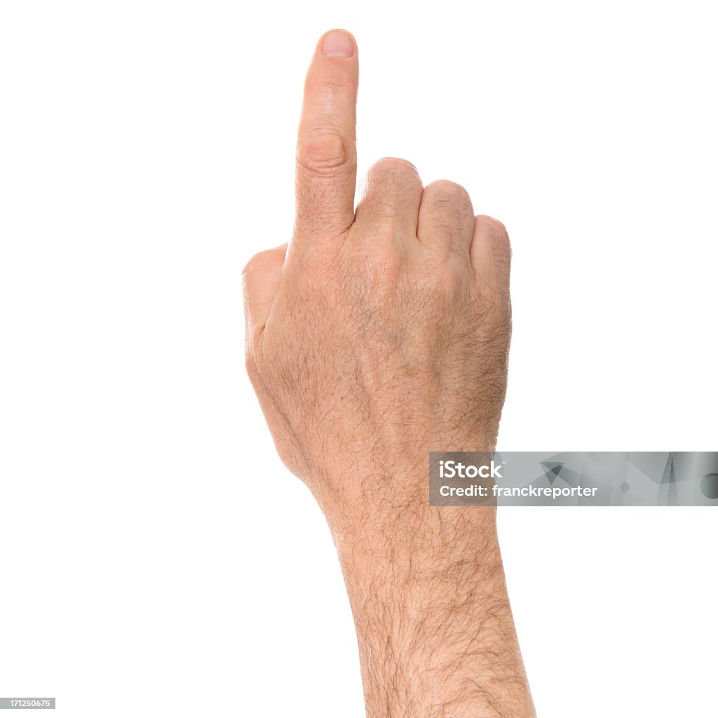 Menschliche hand zeigt mit finger - Lizenzfrei Mit dem Finger zeigen Stock-Foto