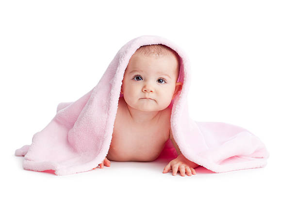 istock Baby with pink blanket 171250715