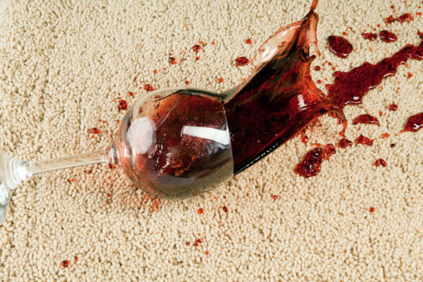 istock Wine Glass Falls onto Carpet 171251057