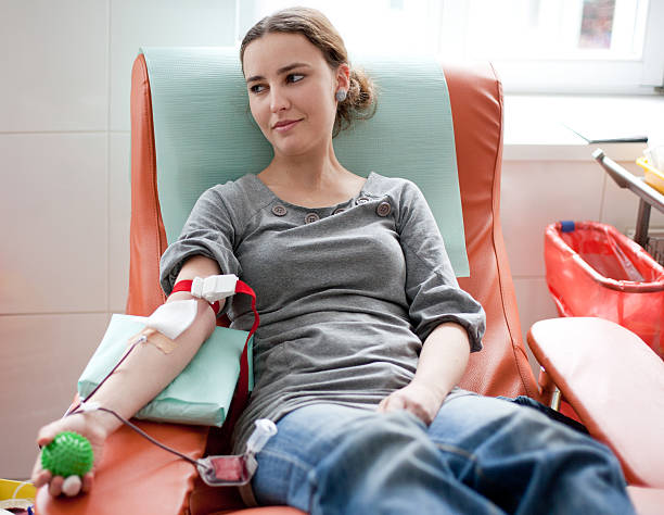 Doação de sangue-completo pessoa view - foto de acervo