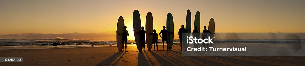 Longboard nascer do sol Panorama - Royalty-free Surf Foto de stock