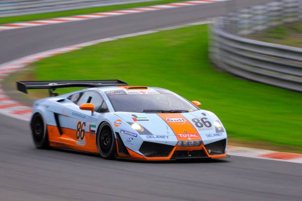 lamborghini gallardo carro de competição - fia imagens e fotografias de stock