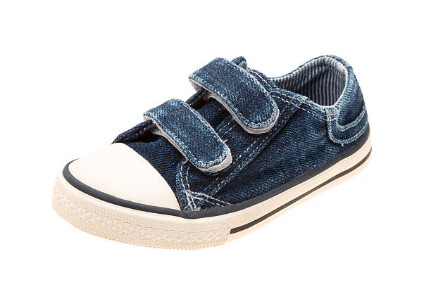 istock Blue denim baby shoes 171252253