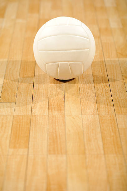 istock Volleyball in an empty gym 171252501