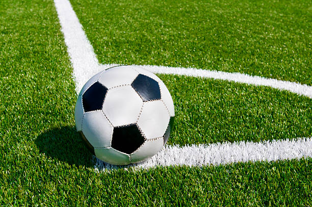 corner ball in football  arena
