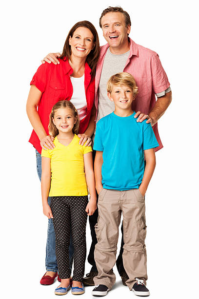 istock Cheerful Family In Casuals - Isolated 171252821