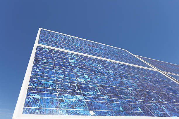 istock detail  front view of solar panel against perfect blue sky 171252966