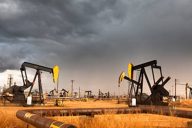 istock Oil industry well pumps 171253241