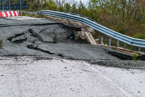 istock Fracture in the asphalt, road 171253834