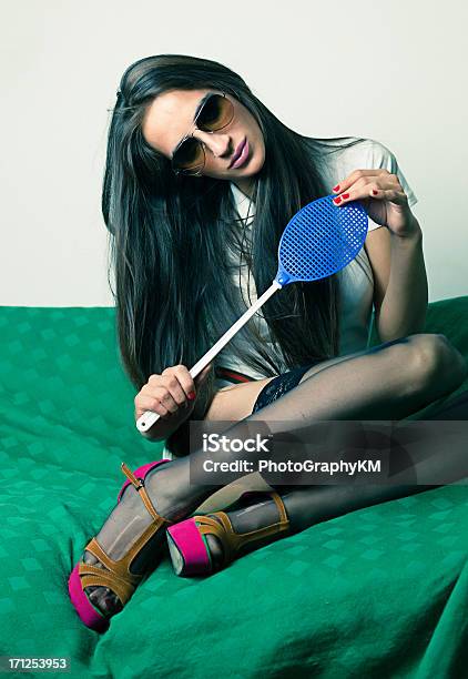 Fly Swatter Stock Photo - Download Image Now - Adult, Aviator Glasses, Beautiful People